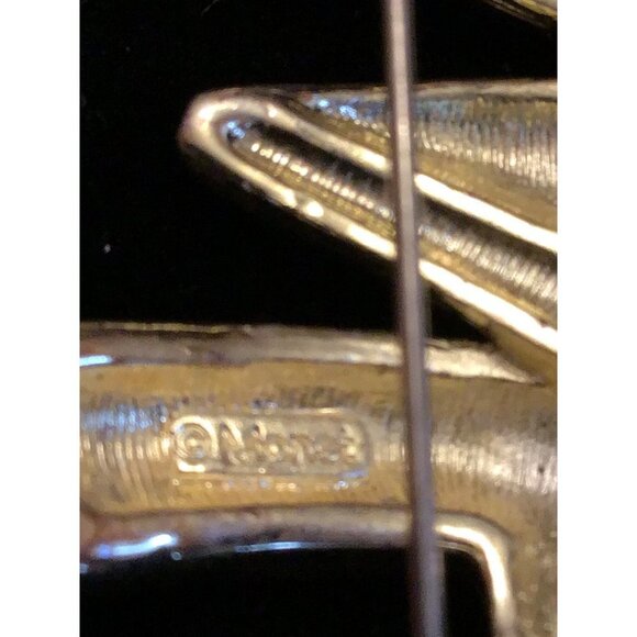 Monet Christmas Tree Brooch, Vintage Rhinestone Christmas Tree Pin, Vintage Mone - Picture 6 of 6